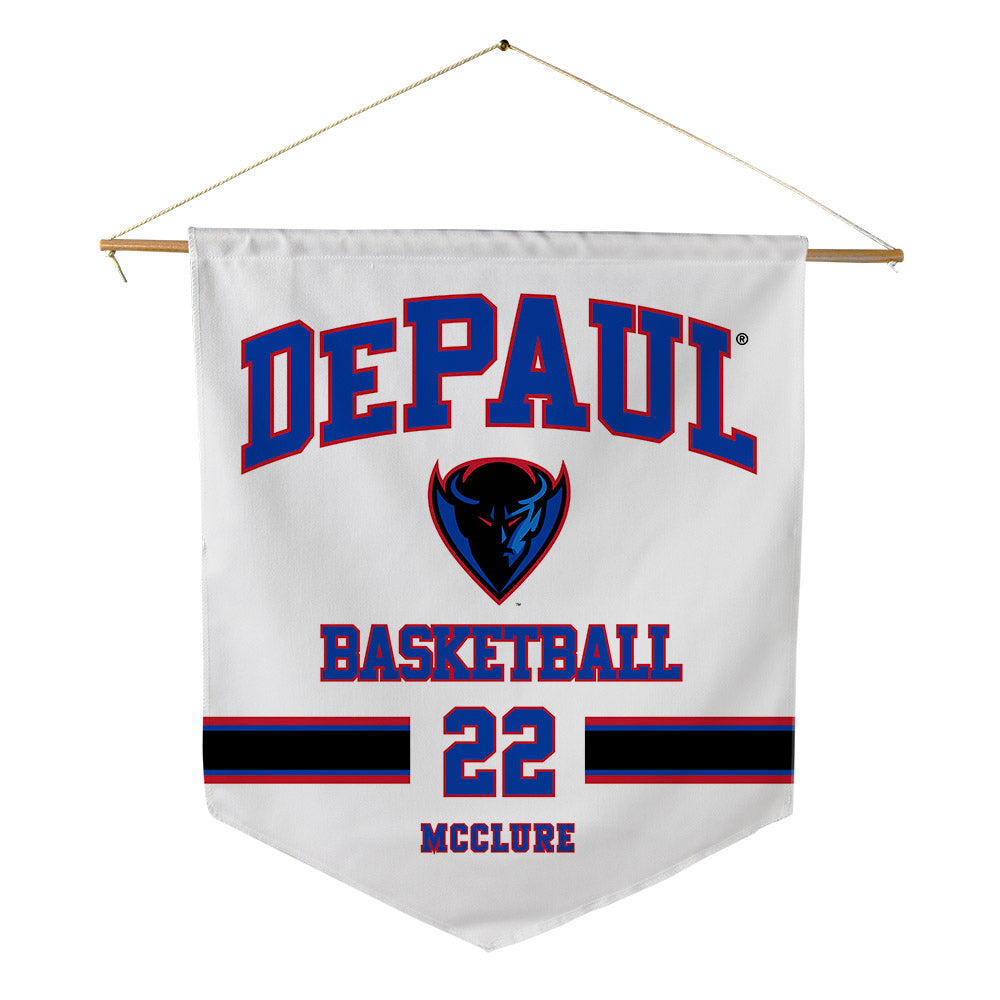 DePaul - NCAA Men's Basketball : Kruz McClure - Pennant - 18" x 21"-0