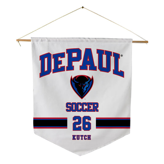 DePaul - NCAA Men's Soccer : Mason Kutch - Pennant - 18" x 21"-0