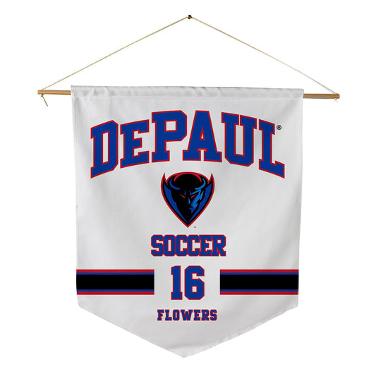 DePaul - NCAA Men's Soccer : Tyler Flowers - Pennant - 18" x 21"-0