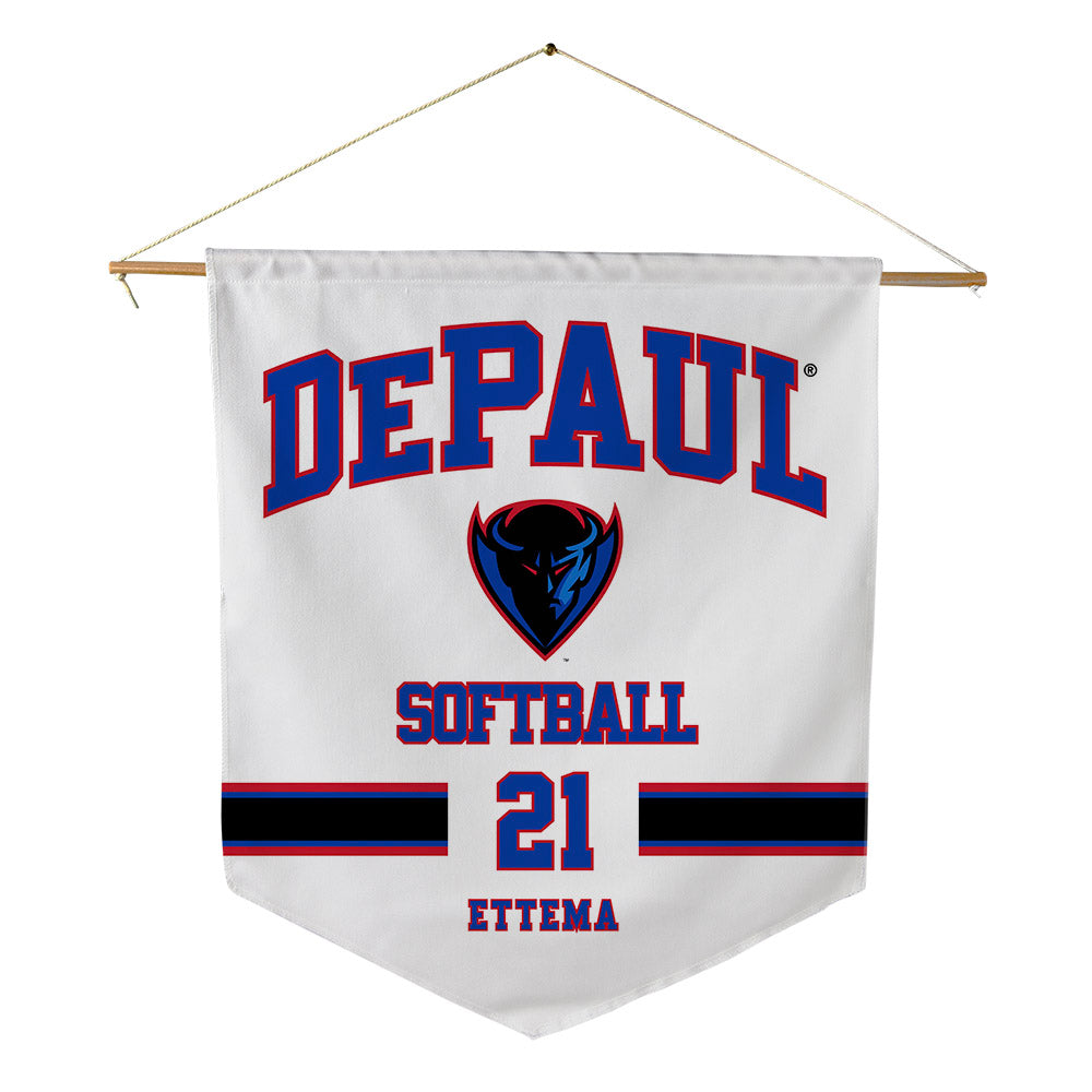 DePaul - NCAA Softball : Lydia Ettema - Pennant - 18" x 21"-0