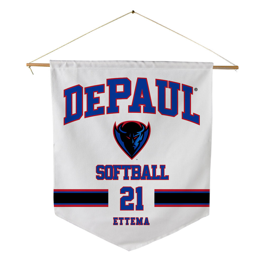 DePaul - NCAA Softball : Lydia Ettema - Pennant - 18" x 21"-0