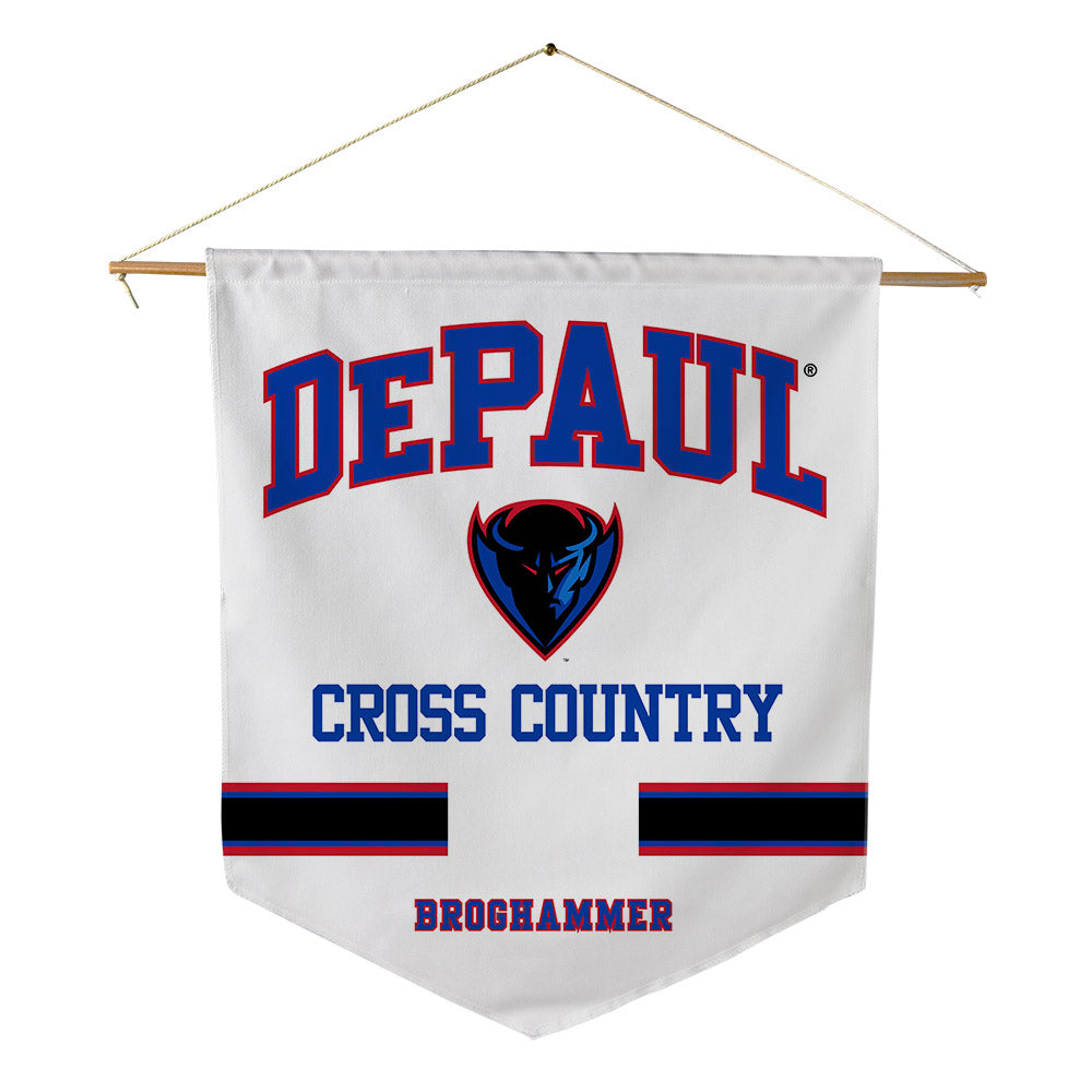 DePaul - NCAA Men's Cross Country : Jack Broghammer - Pennant - 18" x 21"-0