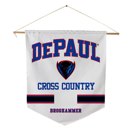 DePaul - NCAA Men's Cross Country : Jack Broghammer - Pennant - 18" x 21"-0