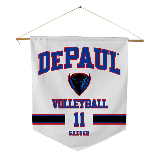 DePaul - NCAA Women's Volleyball : Amanda Saeger - Pennant - 18" x 21"-0