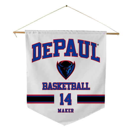 DePaul - NCAA Men's Basketball : Khaman Maker - Pennant - 18" x 21"-0