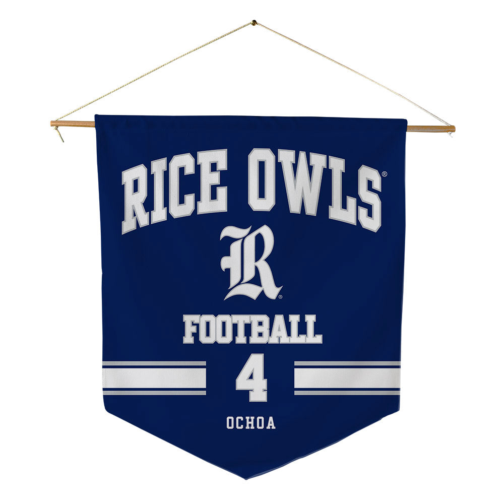 Rice - NCAA Football : Gael Ochoa - Pennant - 18" x 21"-0