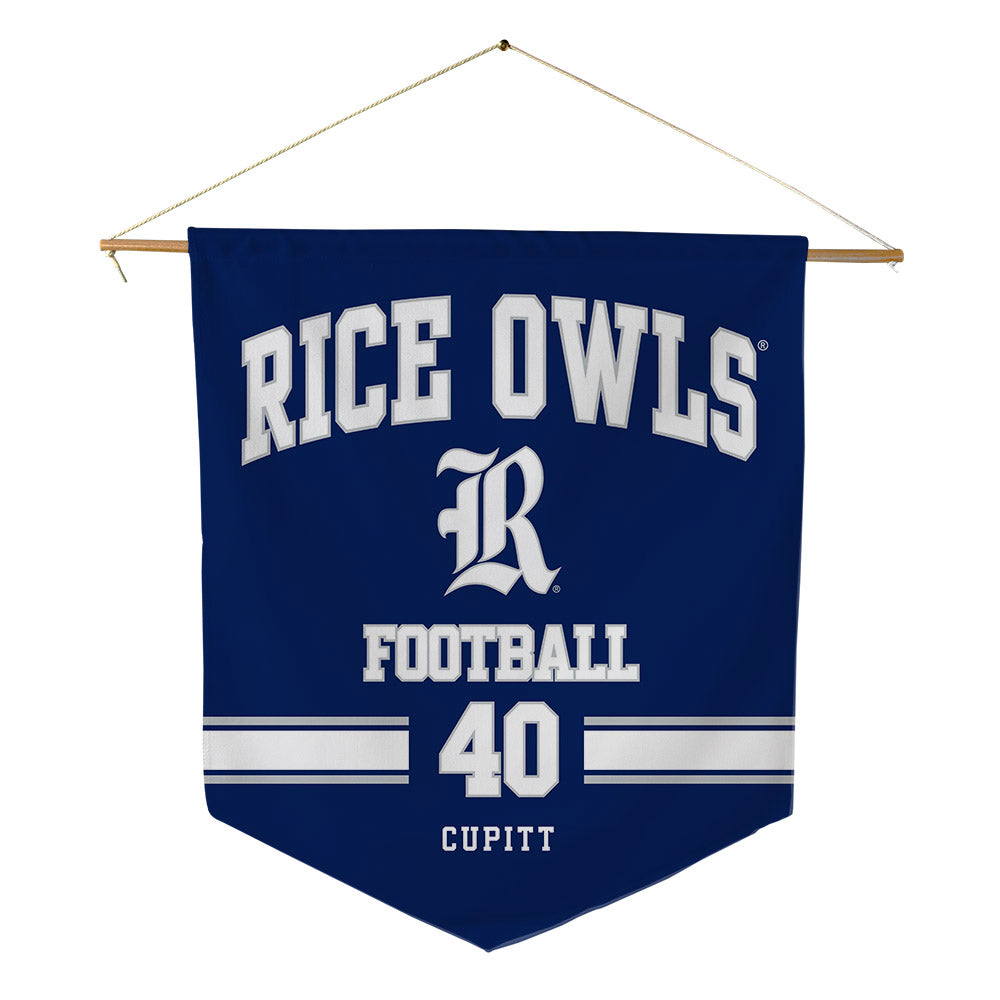 Rice - NCAA Football : Jayden Cupitt - Pennant - 18" x 21"-0