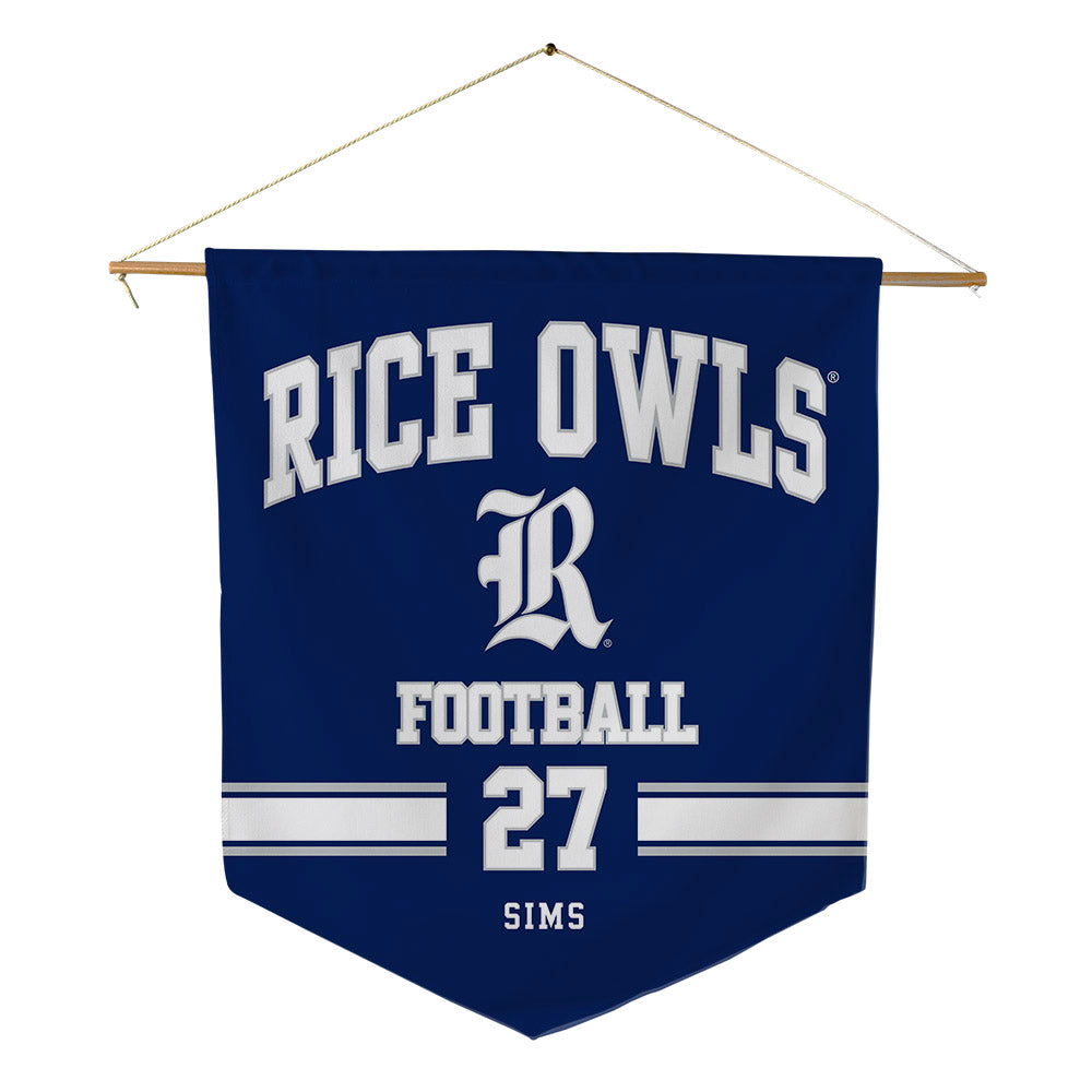 Rice - NCAA Football : Dionne Sims - Pennant - 18" x 21"-0