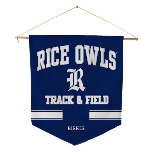 Rice - NCAA Men's Track & Field : Mason Biehle - Pennant - 18" x 21"-0