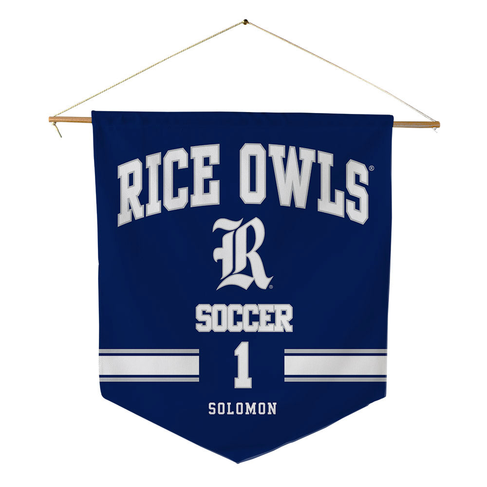 Rice - NCAA Women's Soccer : Kenzie Solomon - Pennant - 18" x 21"-0