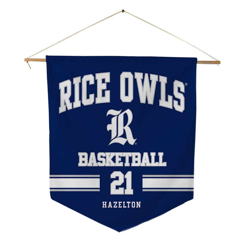 Rice - NCAA Women's Basketball : Myah Hazelton - Pennant - 18" x 21"-0