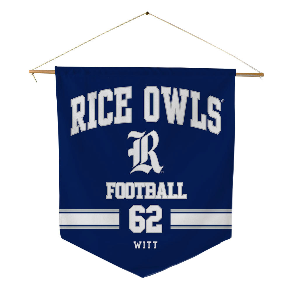 Rice - NCAA Football : Cullen Witt - Pennant - 18" x 21"-0