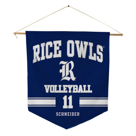 Rice - NCAA Women's Volleyball : Ellie Schneider - Pennant - 18" x 21"-0