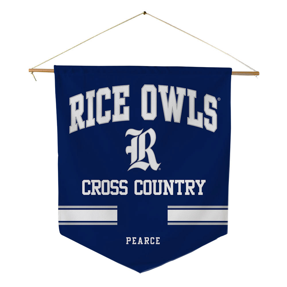 Rice - NCAA Men's Cross Country : Ben Pearce - Pennant - 18" x 21"-0