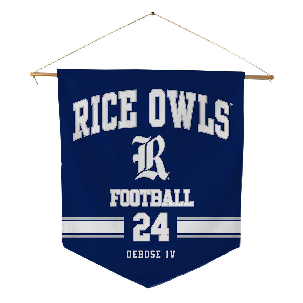 Rice - NCAA Football : Larry DeBose IV - Pennant - 18" x 21"-0