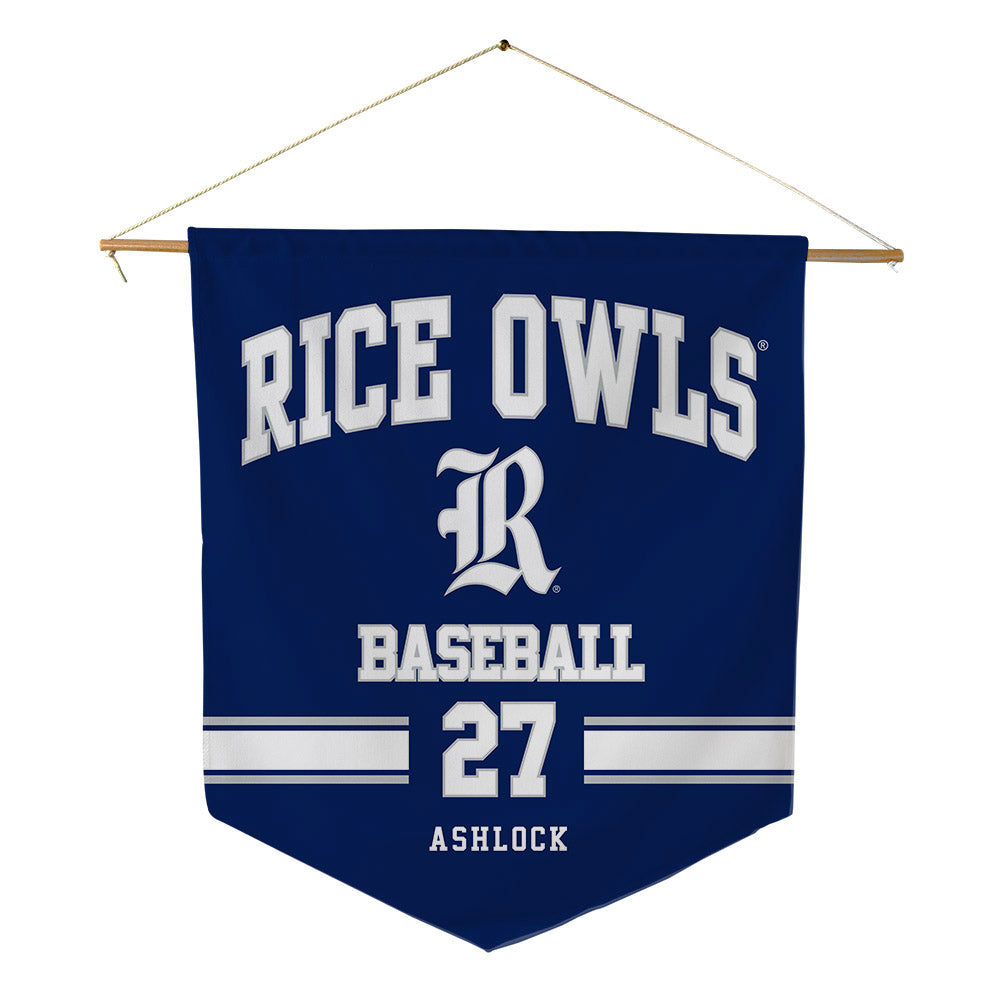 Rice - NCAA Baseball : Mason Ashlock - Pennant - 18" x 21"-0