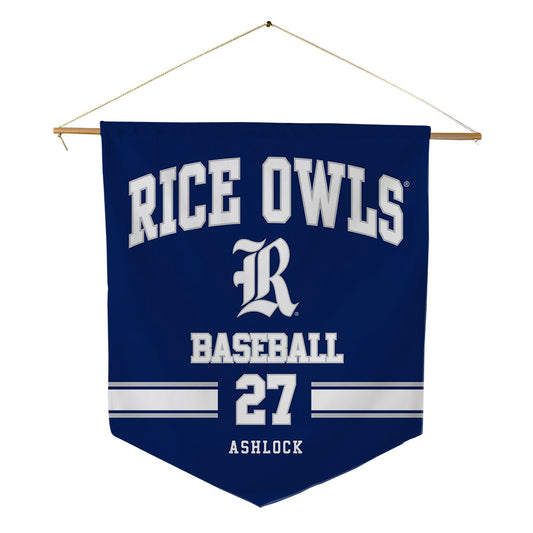 Rice - NCAA Baseball : Mason Ashlock - Pennant - 18" x 21"-0