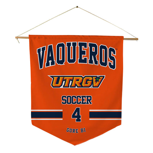 UTRGV - NCAA Men's Soccer : Emmanuel Gore Bi - Pennant - 18" x 21"-0