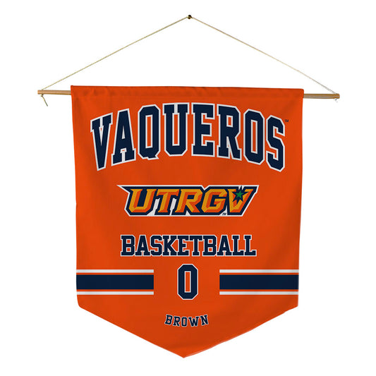 UTRGV - NCAA Men's Basketball : Tjohnn Brown - Pennant - 18" x 21"-0
