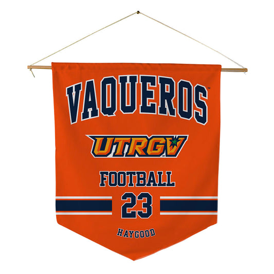 UTRGV - NCAA Football : Jaiden Haygood - Pennant - 18" x 21"-0