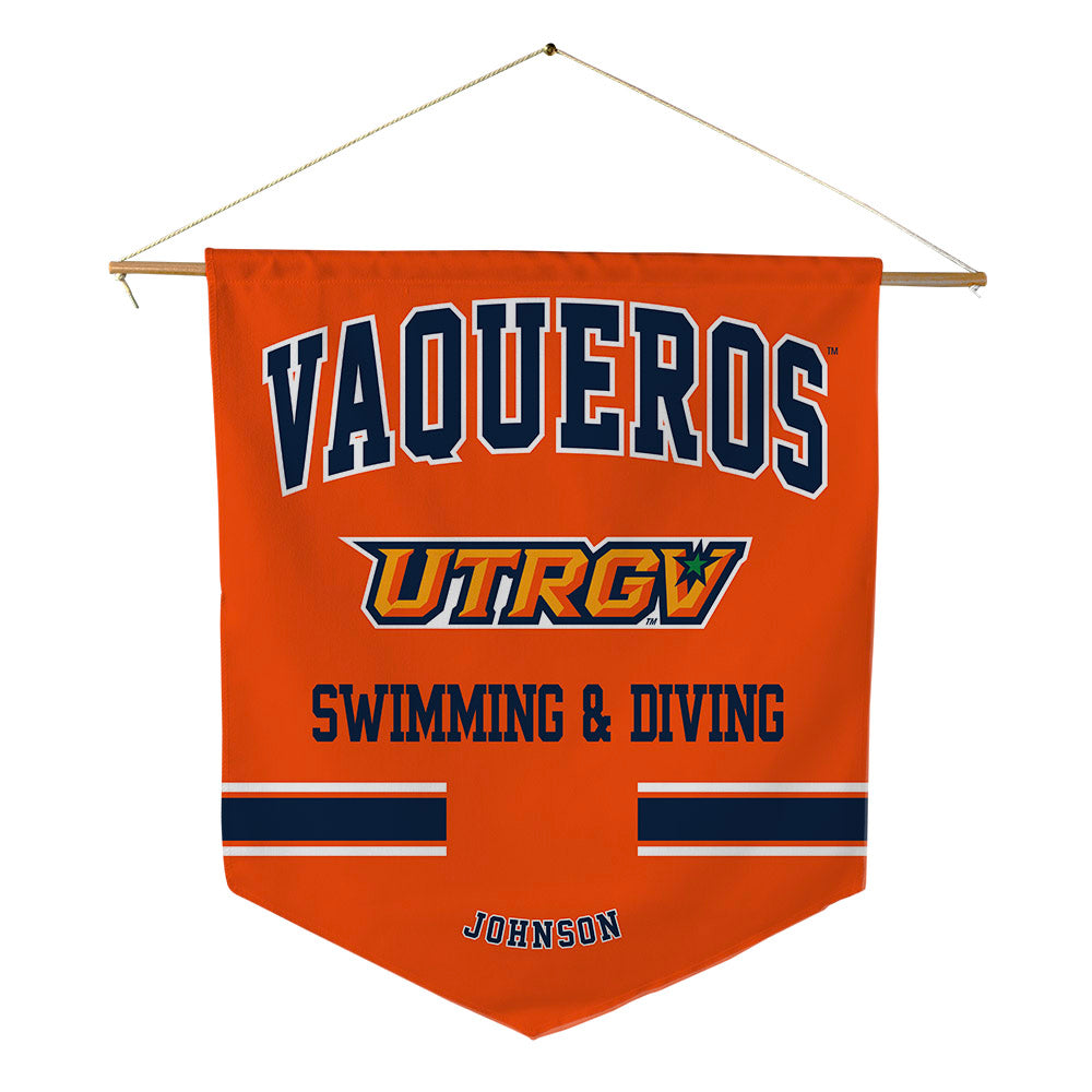 UTRGV - NCAA Women's Swimming & Diving : Marina Johnson - Pennant - 18" x 21"-0
