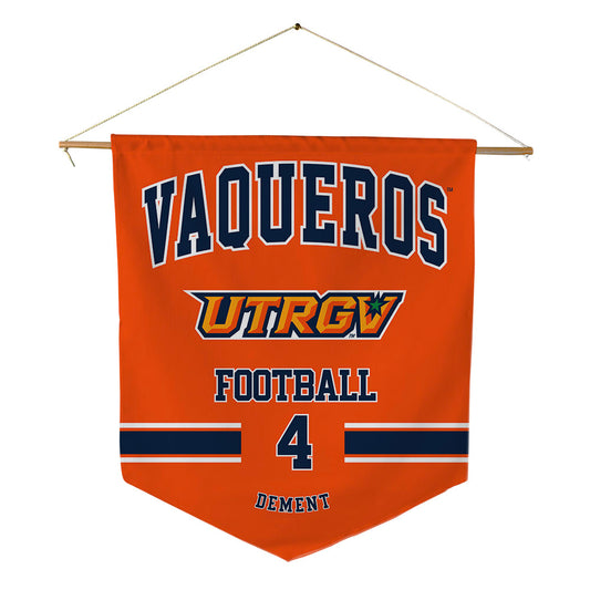 UTRGV - NCAA Football : Thomas Dement - Pennant - 18" x 21"-0
