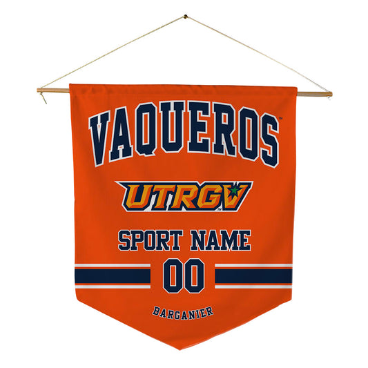 UTRGV - NCAA Men's Basketball : Isaiah Barganier - Pennant - 18" x 21"-0