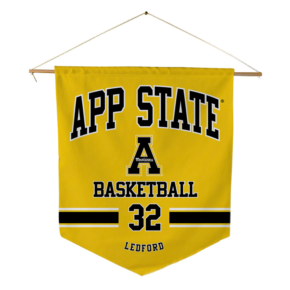 App State - NCAA Men's Basketball : Luke Ledford - Pennant - 18" x 21"-0