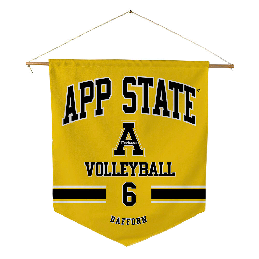 App State - NCAA Women's Volleyball : Bella dafforn - Pennant - 18" x 21"-0