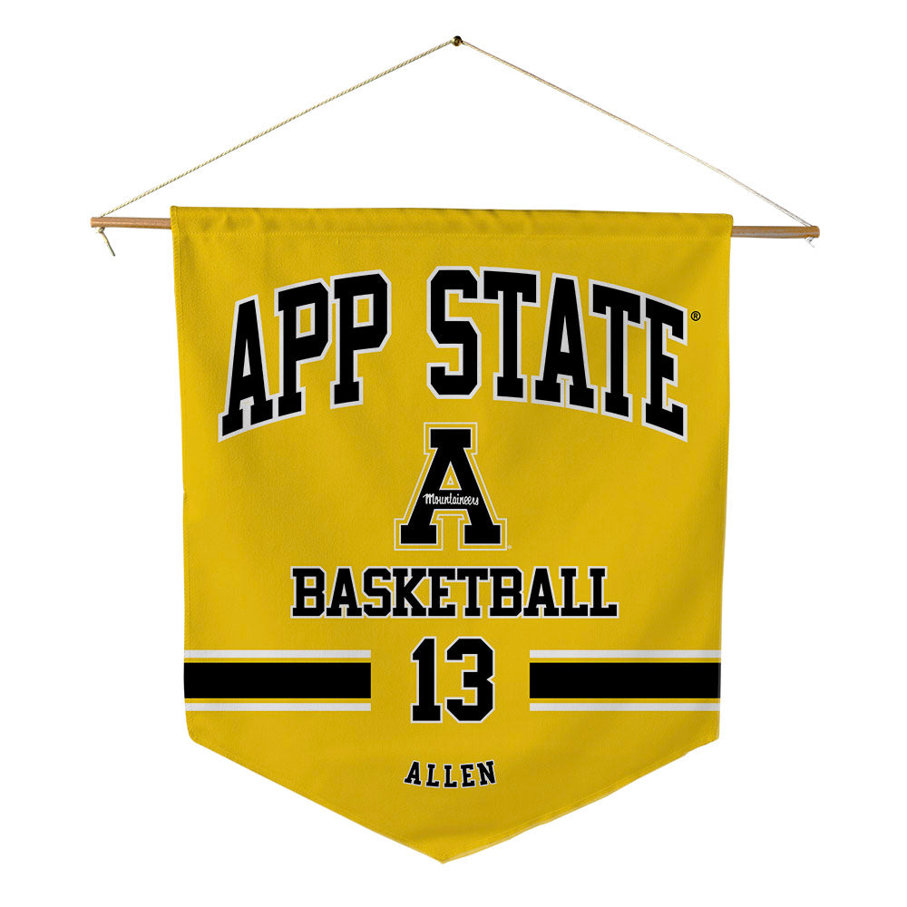 App State - NCAA Men's Basketball : Corbin Allen - Pennant - 18" x 21"-0