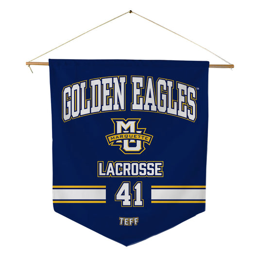 Marquette - NCAA Men's Lacrosse : Troy Teff - Pennant - 18" x 21"-0
