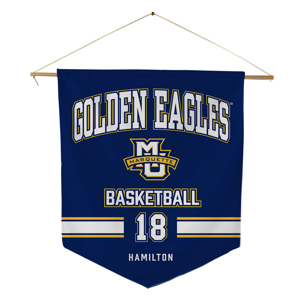 Marquette - NCAA Men's Basketball : Caedin Hamilton - Pennant - 18" x 21"-0