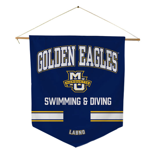 Marquette - NCAA Women's Swimming & Diving : Amelia Labno - Pennant - 18" x 21"-0
