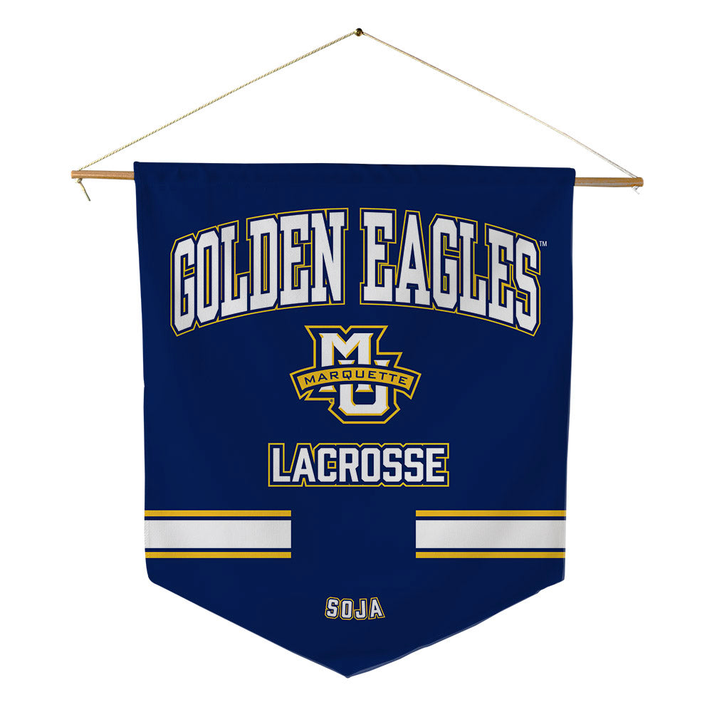 Marquette - NCAA Men's Lacrosse : Russell Soja - Pennant - 18" x 21"-0