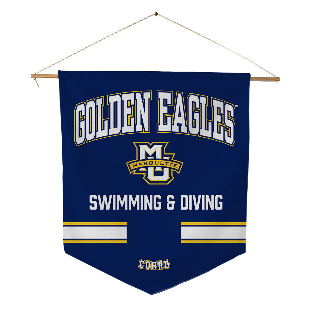 Marquette - NCAA Women's Swimming & Diving : Bridget Corro - Pennant - 18" x 21"-0