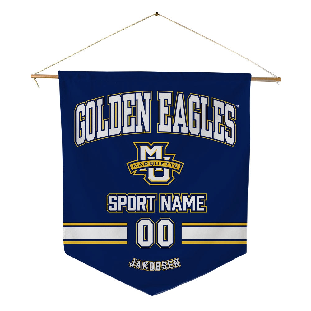 Marquette - NCAA Men's Soccer : Thomas Jakobsen - Pennant - 18" x 21"-0