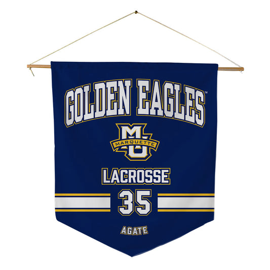 Marquette - NCAA Women's Lacrosse : Eliza Agate - Pennant - 18" x 21"-0
