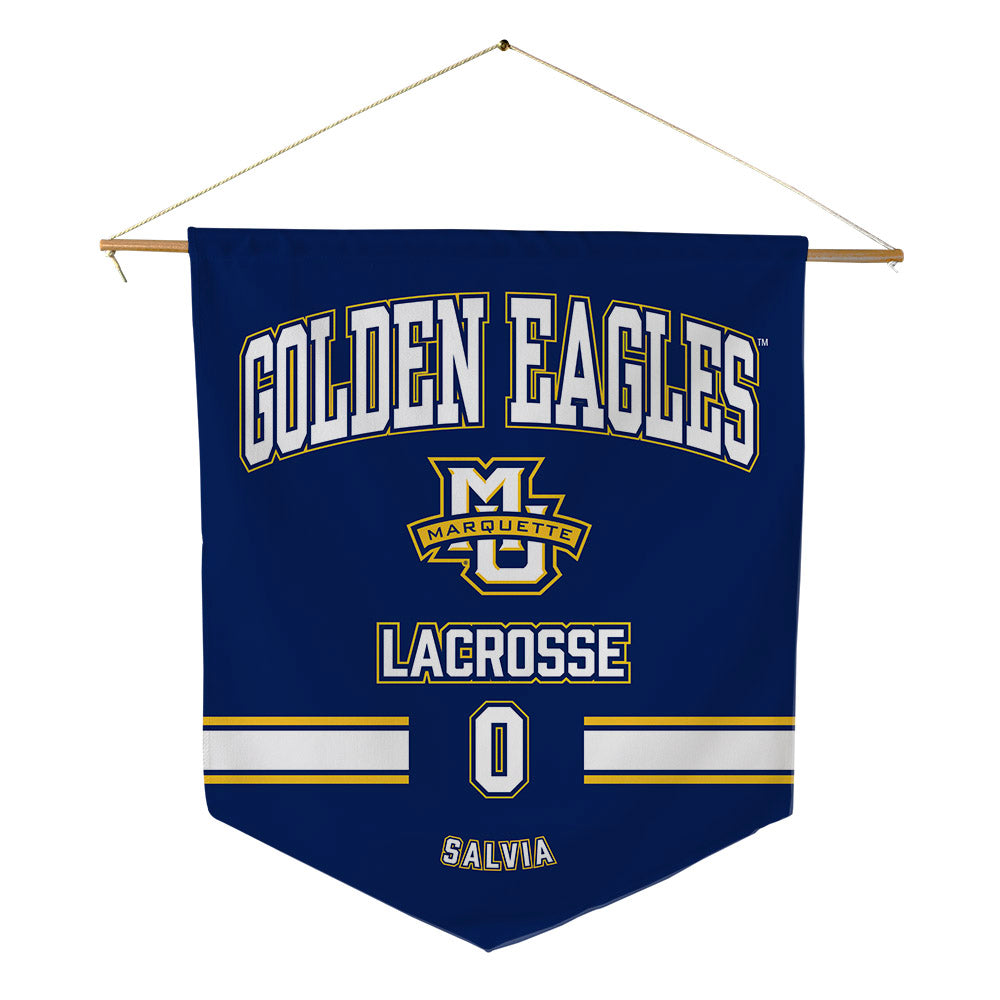 Marquette - NCAA Men's Lacrosse : Ethan Salvia - Pennant - 18" x 21"-0