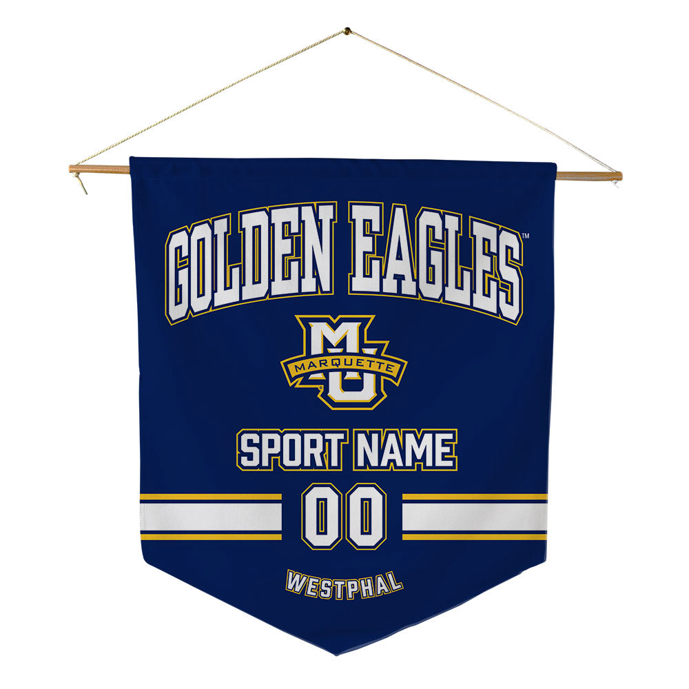 Marquette - NCAA Men's Lacrosse : Beau Westphal - Pennant - 18" x 21"-0