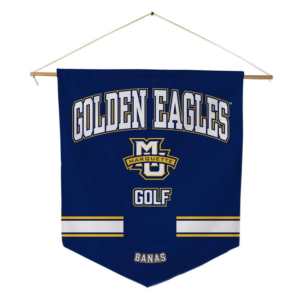 Marquette - NCAA Men's Golf : Ryan Banas - Pennant - 18" x 21"-0