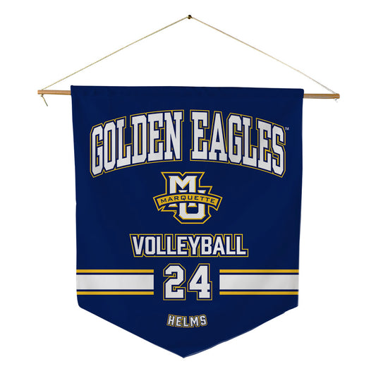 Marquette - NCAA Women's Volleyball : Avery Helms - Pennant - 18" x 21"-0