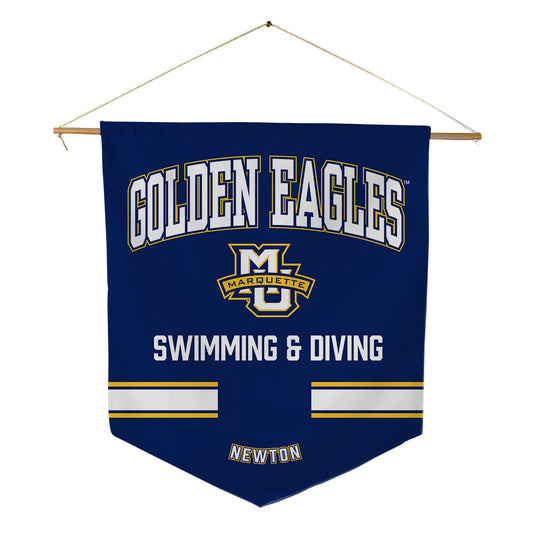 Marquette - NCAA Women's Swimming & Diving : Nina Newton - Pennant - 18" x 21"-0