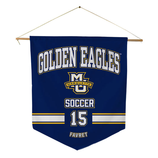 Marquette - NCAA Women's Soccer : Cecilia Favret - Pennant - 18" x 21"-0