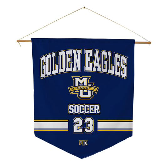 Marquette - NCAA Women's Soccer : Emlhi Fix - Pennant - 18" x 21"-0