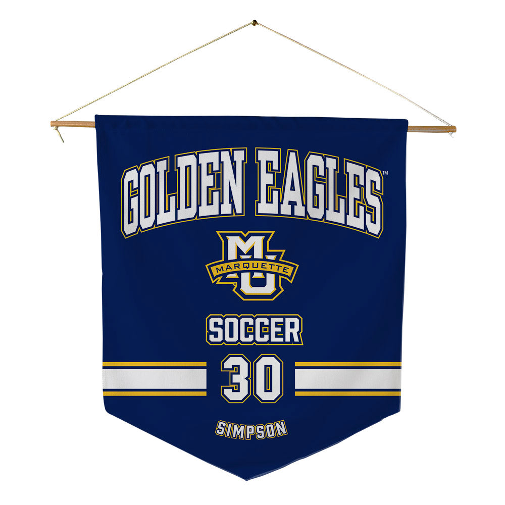 Marquette - NCAA Men's Soccer : Cameron Simpson - Pennant - 18" x 21"-0
