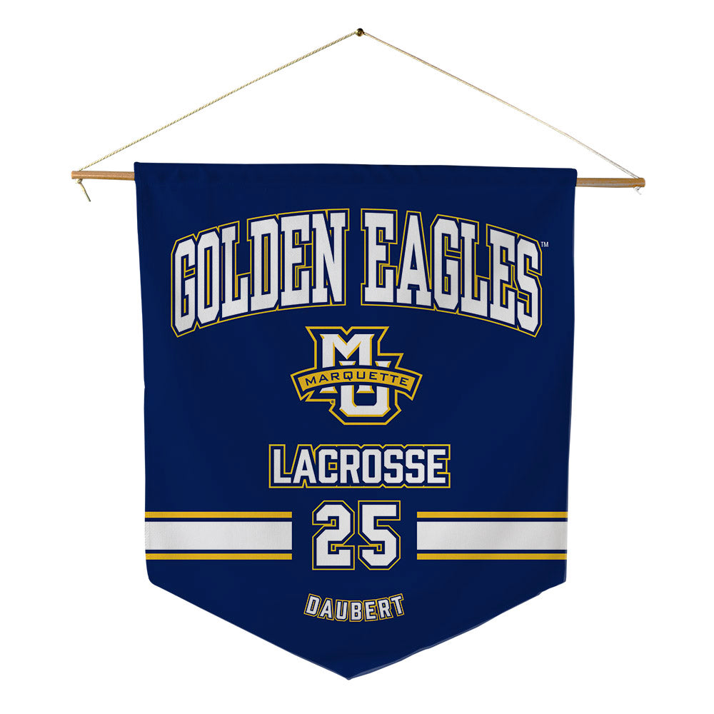 Marquette - NCAA Men's Lacrosse : Justin Daubert - Pennant - 18" x 21"-0