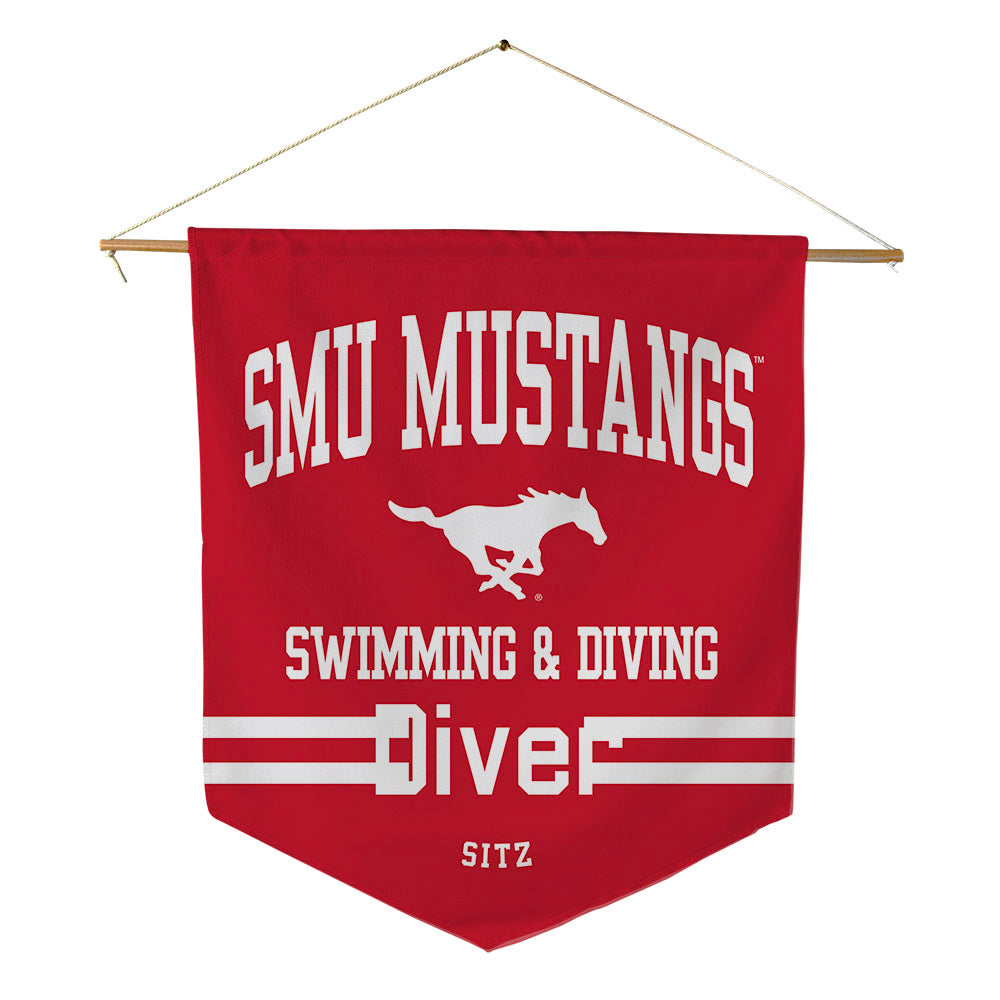 SMU - NCAA Men's Swimming & Diving : Luke Sitz - Pennant - 18" x 21"-0
