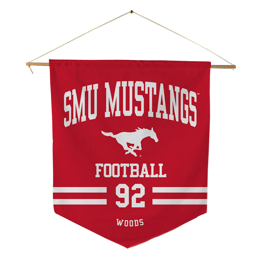 SMU - NCAA Football : Hudson Woods - Pennant - 18" x 21"-0