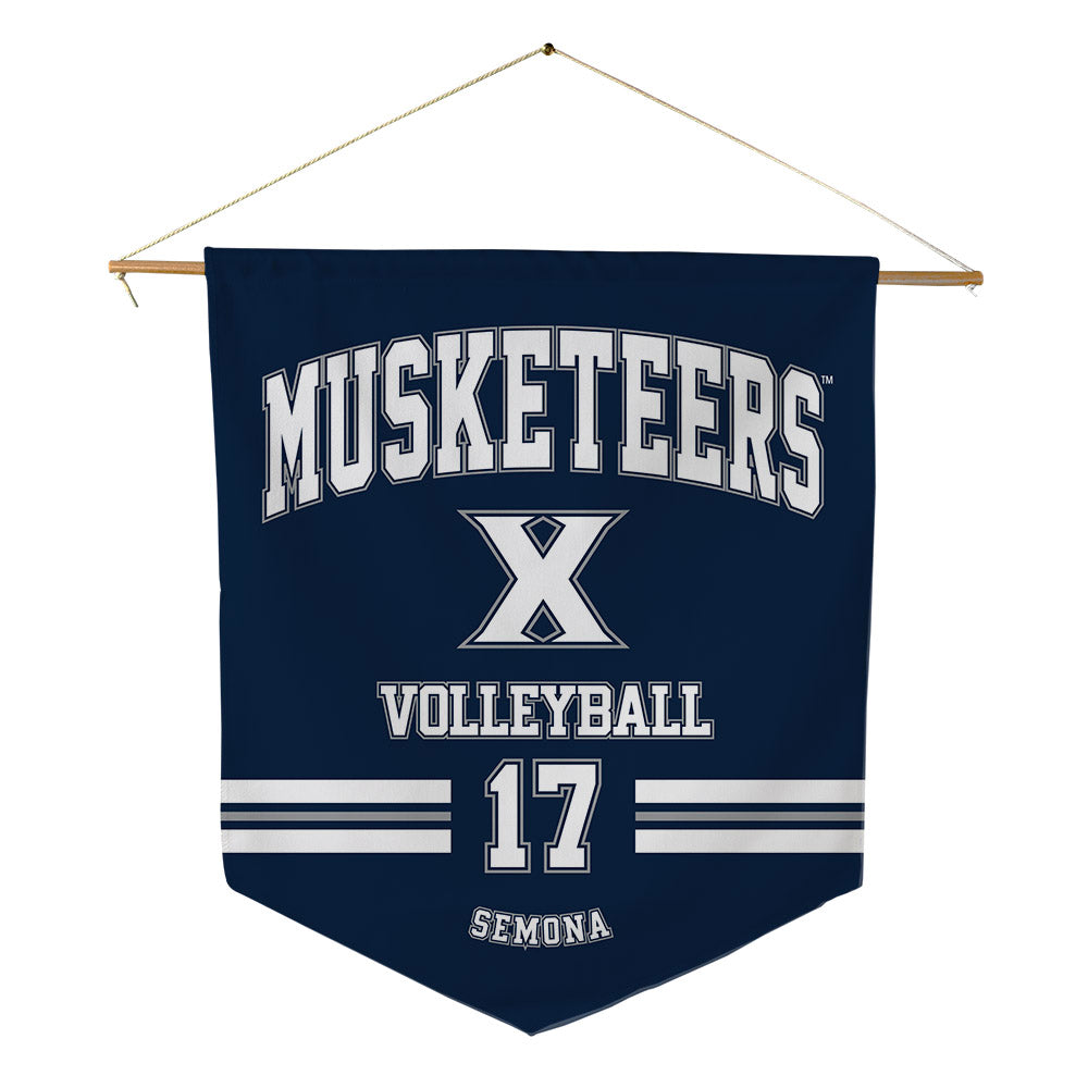 Xavier - NCAA Women's Volleyball : Gabby Semona - Pennant - 18" x 21"-0