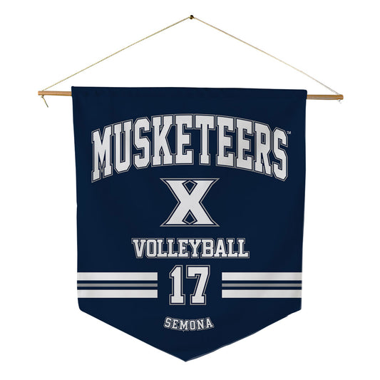 Xavier - NCAA Women's Volleyball : Gabby Semona - Pennant - 18" x 21"-0